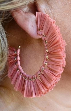 Avenue Zoe - GSE3055 - 62422 Conquer The Day Earrings - Peach