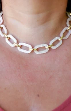 Golden Stella - NN79317-002 - 8321 Not A Secret Necklace - Peach/Gold Accessories