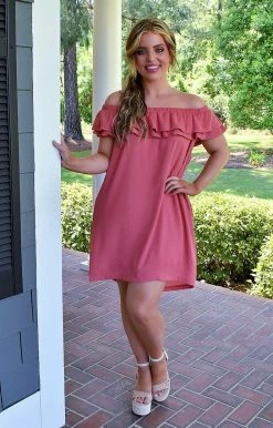 Heimish -D1097 - 5122 Love Lives Here Dress - Salmon DRESSES 7 Heimish -D1097 - 5122 Love Lives Here Dress - Salmon DRESSES