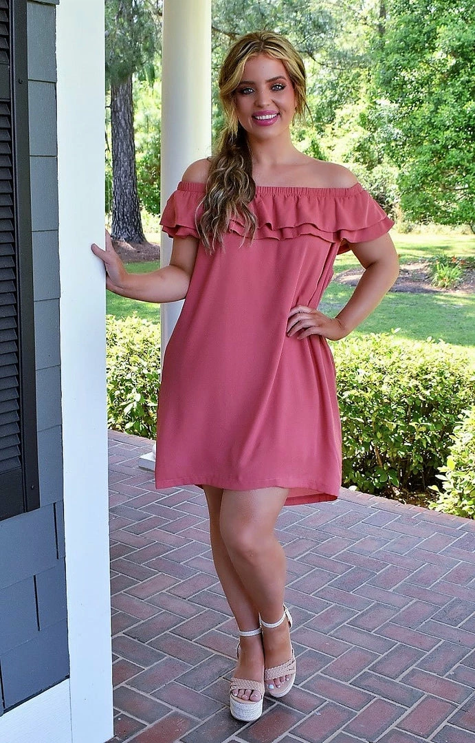 Heimish -D1097 - 5122 Love Lives Here Dress - Salmon DRESSES 4 Heimish -D1097 - 5122 Love Lives Here Dress - Salmon DRESSES