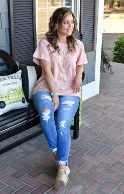 Cotton Bleu - 62777-1 - 21522 Take My Advice Eyelet Top - Peach