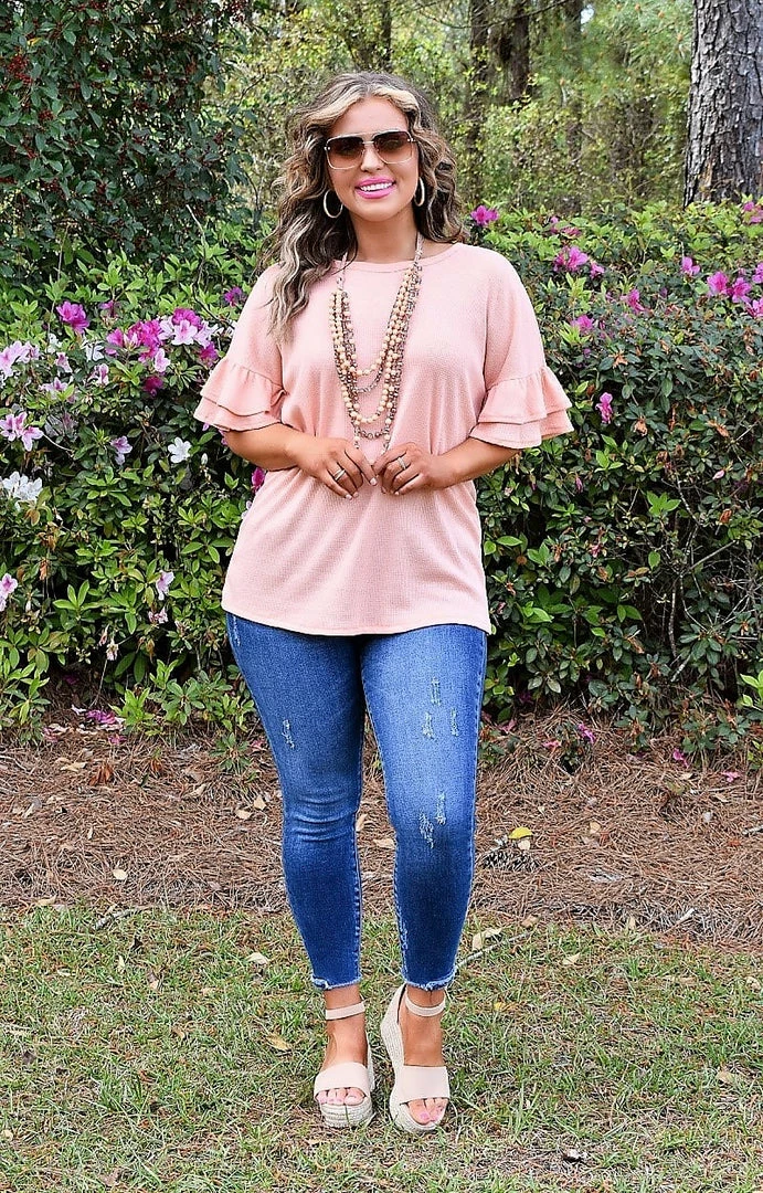 Heimish - BL-ET6656-10 - 32722 TOPS Soulful Looks Top - Peach 4 Heimish - BL-ET6656-10 - 32722 TOPS Soulful Looks Top - Peach