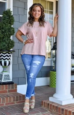 Cotton Bleu - 62777-1 - 21522 Take My Advice Eyelet Top - Peach