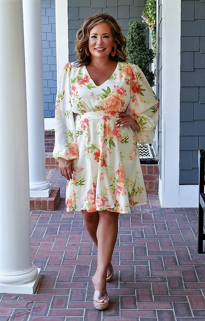 Flying Tomato - ID18663 - 62422 DRESSES Visions Of Grandeur Floral Dress - Ivory 5 Flying Tomato - ID18663 - 62422 DRESSES Visions Of Grandeur Floral Dress - Ivory