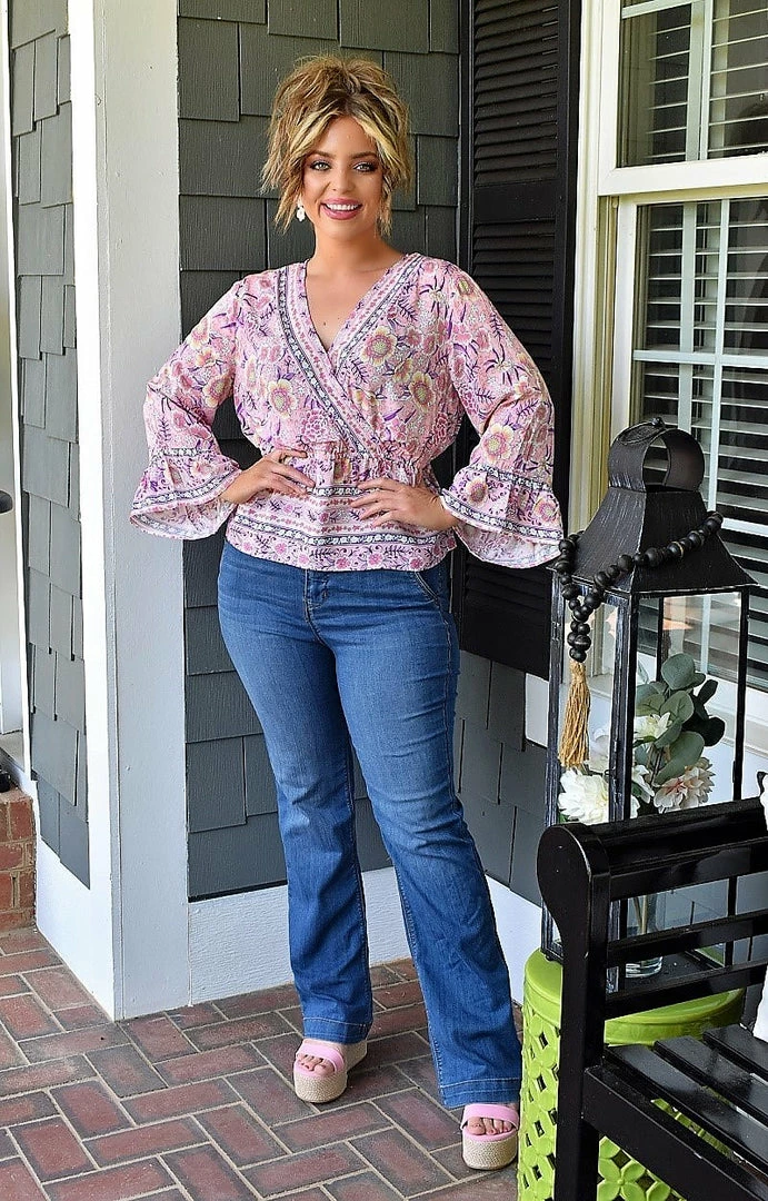 White Birch - T23564XL - 52222 By The Book Floral Top - Pink 4 White Birch - T23564XL - 52222 By The Book Floral Top - Pink