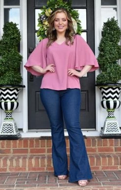 Andree - 18950 - 11622 TOPS Simple Advice Top - Mauve