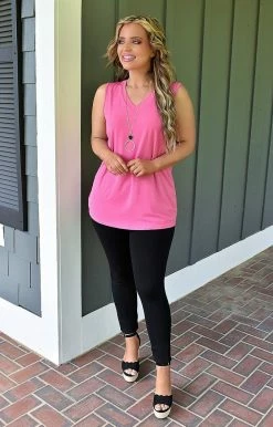 Heimish - BL-ST2045 - 42622 All About Me Tank - Hot Pink TOPS