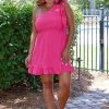 143 Story - DM8890 - 71522 DRESSES Only Good Days Dress - Hot Pink
