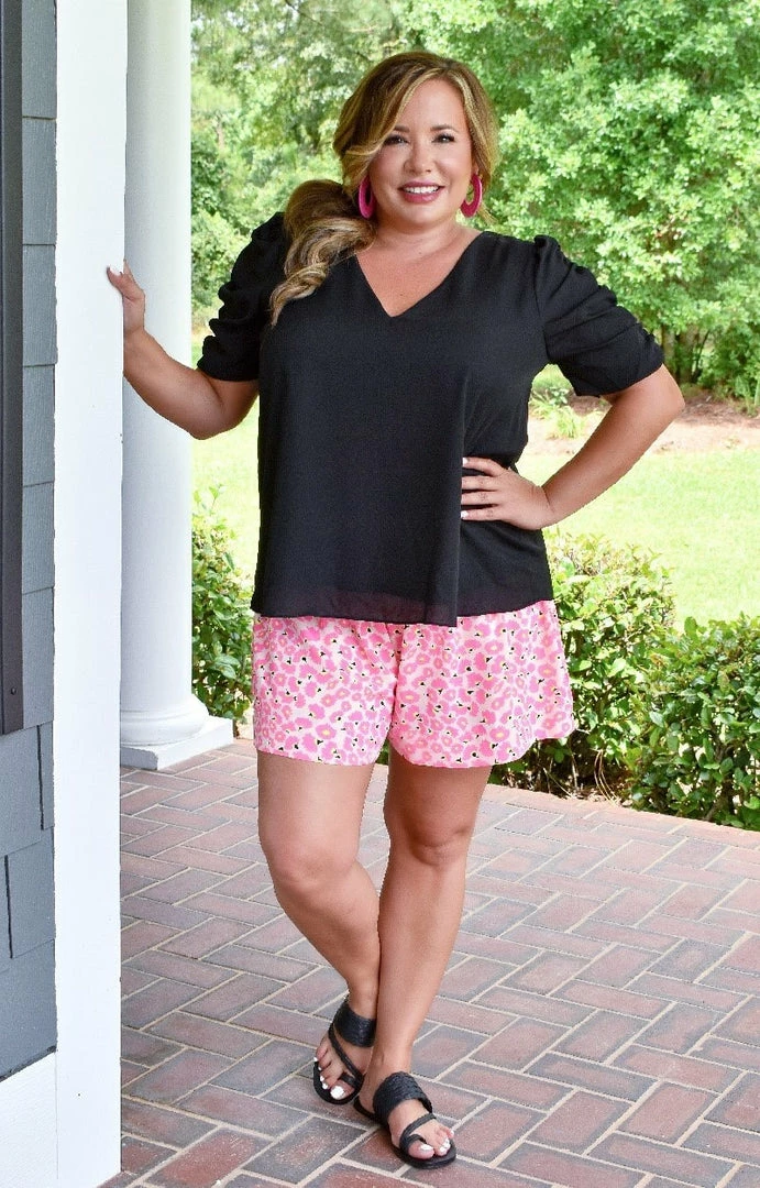 TCEC - CP9418 - 7521 BOTTOMS Pick Of The Season Floral Shorts - Pink 3 TCEC - CP9418 - 7521 BOTTOMS Pick Of The Season Floral Shorts - Pink