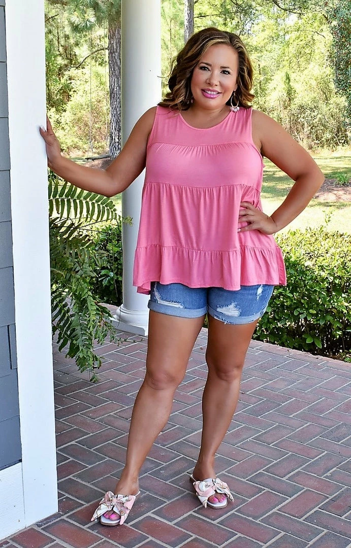 Heimish - BL-ET6648S - 4122 The Girl For You Top - Pink TOPS 1 Heimish - BL-ET6648S - 4122 The Girl For You Top - Pink TOPS