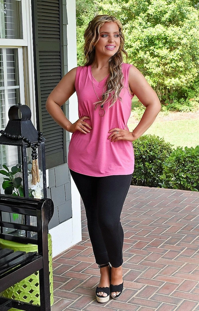 Heimish - BL-ST2045 - 42622 All About Me Tank - Hot Pink TOPS 3 Heimish - BL-ST2045 - 42622 All About Me Tank - Hot Pink TOPS