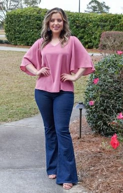 Andree - 18950 - 11622 TOPS Simple Advice Top - Mauve