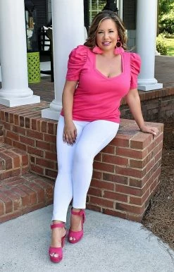 TCEC - CT7863 - 5222 TOPS Busy Weekend Top - Hot Pink