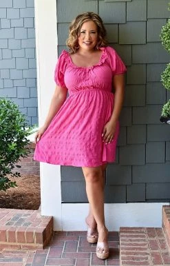 143 Story - IDM8077-PP - 6822 Everyday Dreams Dress - Fuchsia DRESSES