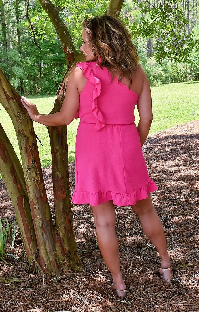 143 Story - DM8890 - 71522 DRESSES Only Good Days Dress - Hot Pink 3 143 Story - DM8890 - 71522 DRESSES Only Good Days Dress - Hot Pink