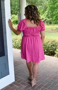 143 Story - IDM8077-PP - 6822 Everyday Dreams Dress - Fuchsia DRESSES