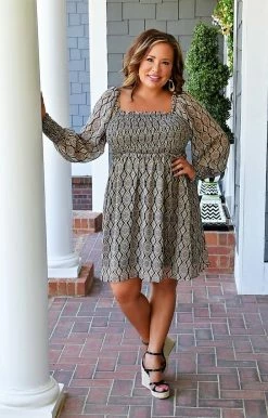 143 Story - IDM7584A-PP - 4222 Stay Beautiful Print Dress - Black/Multi