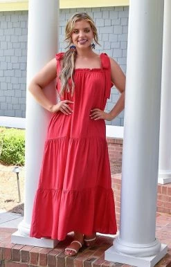 Andree - D10054 - 6222 Better Than The Rest Maxi Dress - Red DRESSES