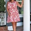 Hailey & Co - SD3317D - 7622 Sweet Treat Floral Dress - Coral DRESSES