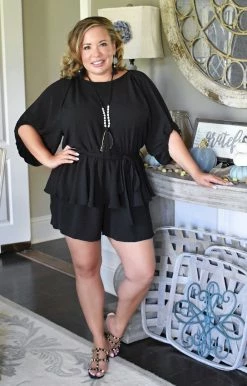 143 Story - IJM7452 - 82121 BOTTOMS Drawn To You Romper - Black