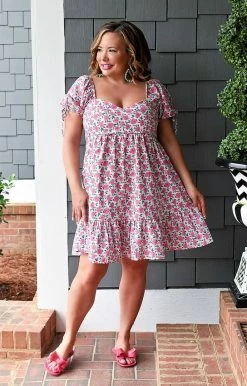 TCEC - CD02353 - 4922 I'm Spoken For Floral Dress - Pink