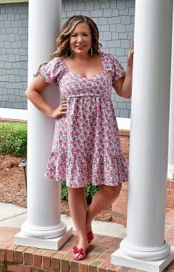 TCEC - CD02353 - 4922 I'm Spoken For Floral Dress - Pink