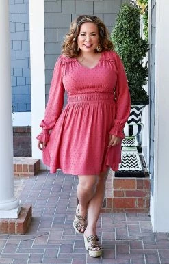 143 Story - IDM8042-PP - 3222 Whenever I'm With You Dress - Dark Rose DRESSES