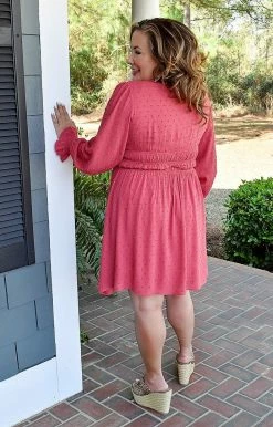 143 Story - IDM8042-PP - 3222 Whenever I'm With You Dress - Dark Rose DRESSES