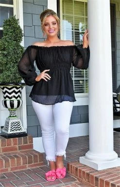 143 Story - ITM7761-PP - 6822 TOPS Think Of You Top - Black