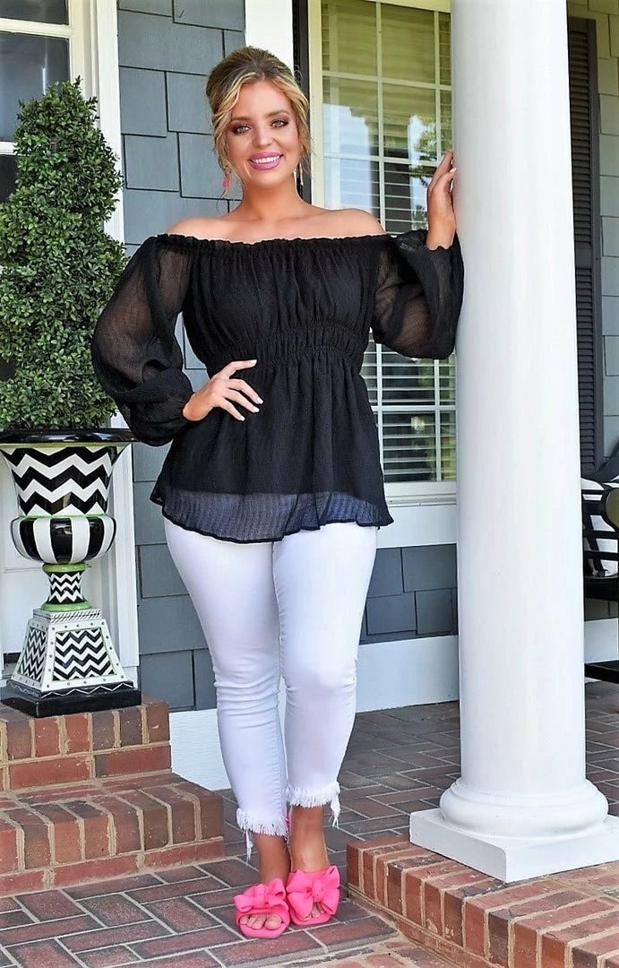 143 Story - ITM7761-PP - 6822 TOPS Think Of You Top - Black 1 143 Story - ITM7761-PP - 6822 TOPS Think Of You Top - Black