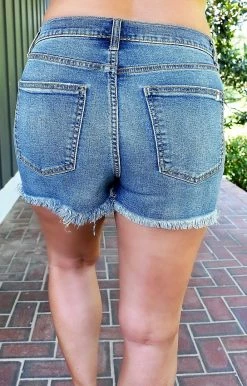 Sneak Peek - SP-S7286MD - 51822 BOTTOMS Wonder Often High Waist Distressed Denim Shorts