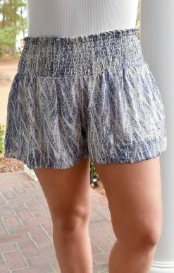 TCEC - CP9393 - 21622 Taking Control Snake Print Shorts - Blue