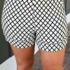 Spin USA - MP3810 - 62022 A Woman's Touch Print Shorts - White/Black