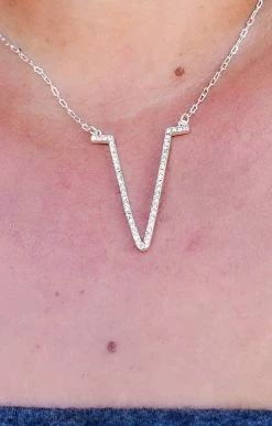 What's Hot - EMN1202CLR-SIL - 5322 Came For Love Necklace - Silver