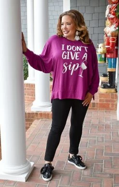 Sew In Love - ET928-13RS - 121121 Graphic Tees I Don't Give A Sip Graphic Top 7 Sew In Love - ET928-13RS - 121121 Graphic Tees I Don't Give A Sip Graphic Top