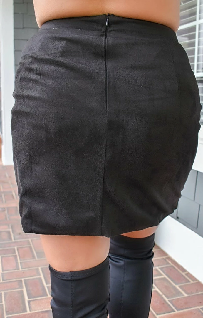 Andree - 64044-PP - 10821 Feeling It Embroidered Skirt - Black 2 Andree - 64044-PP - 10821 Feeling It Embroidered Skirt - Black