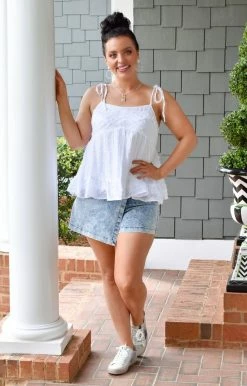 Flying Tomato - JP5645-PP - 63021 Back In The Day Denim Skort BOTTOMS 5 Flying Tomato - JP5645-PP - 63021 Back In The Day Denim Skort BOTTOMS