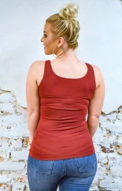 NikiBiki - NS5178XL - 11920 So Very Luxe Wide Strap Cami - Brick