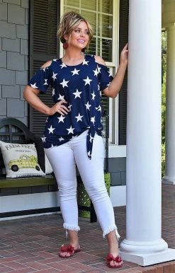 Heimish - ST1055-12 - 52322 All American Girl Print Top - Navy