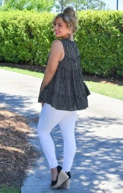 Heimish - WT1091F - 51422 TOPS Such A Standout Print Top - Black