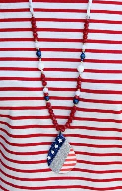 Southern Grace - AN7442 - 62221 Glitter Up My America Necklace Accessories