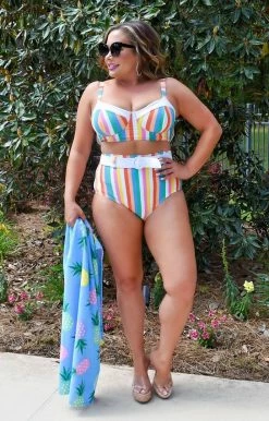 Unique Vintage - CZ158 - 42722 Poolside Drinks Bikini Bottom - Multi 7 Unique Vintage - CZ158 - 42722 Poolside Drinks Bikini Bottom - Multi