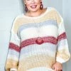 Southern Grace - 5035-BGE - 103020 Can't Stop Now Striped Sweater
