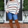 Staccato - 53020PP - 11222 I'll Be Yours Striped Sweater - Ivory/Multi