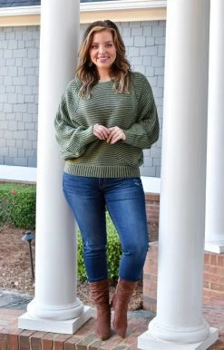 Davi & Dani - DWT91257PER - 12122 TOPS I've Got Forever Sweater - Sage