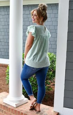 Andree - T10052-PP - 5722 TOPS Genuine Heart Print Top - Mint