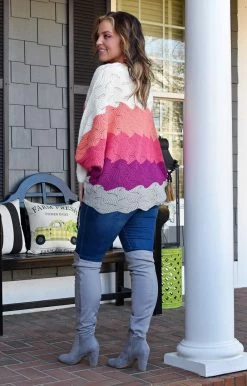 Andree - 15923-4 - 11422 Crush On You Oversized Colorblock Sweater