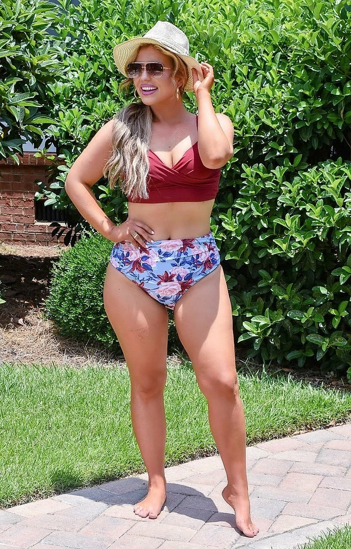 Queen - BA004524 - 6422 Tropical Summer Two Piece Swimsuit SWIMWEAR 4 Queen - BA004524 - 6422 Tropical Summer Two Piece Swimsuit SWIMWEAR