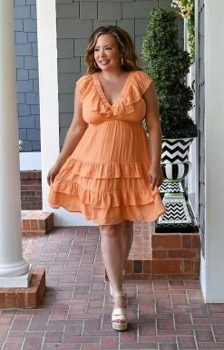 Flying Tomato - AD2491-PP - 41222 DRESSES Sweet Summers Dress - Tangerine