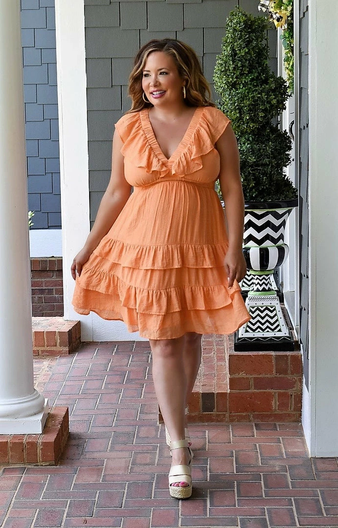 Flying Tomato - AD2491-PP - 41222 DRESSES Sweet Summers Dress - Tangerine 1 Flying Tomato - AD2491-PP - 41222 DRESSES Sweet Summers Dress - Tangerine